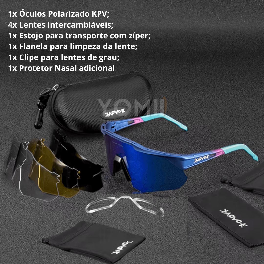 SkyLine™ Óculos de Sol Kapvoe UV400 + 3 Lentes