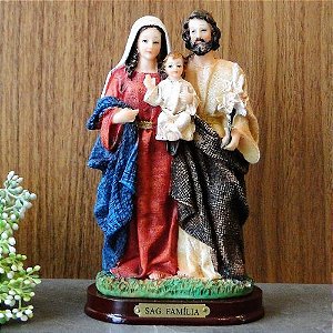 Imagem Sagrada Família resina 17cm (a)