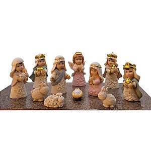 Cabana Presépio tema infantil resina importada 10cm
