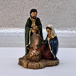 Imagem Sagrada Família resina 12cm