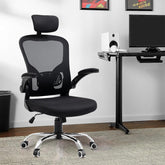 Cadeira de escritório ergonômica com estofado de mesh(Preto)