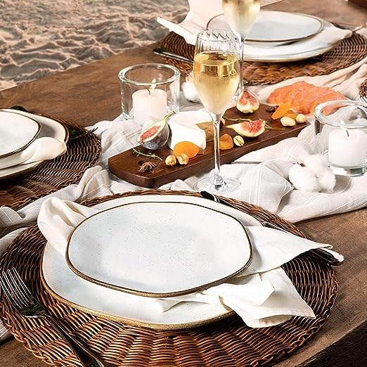 Peças de Jantar em Porcelana Conjunto de Luxo - OFERTA POR TEMPO LIMITADO