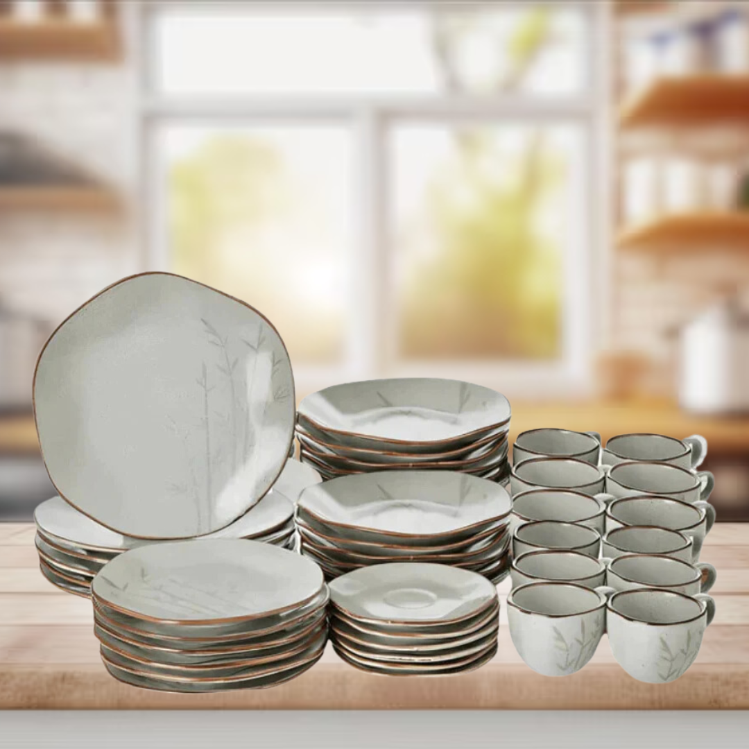 Peças de Jantar em Porcelana Conjunto de Luxo - OFERTA POR TEMPO LIMITADO