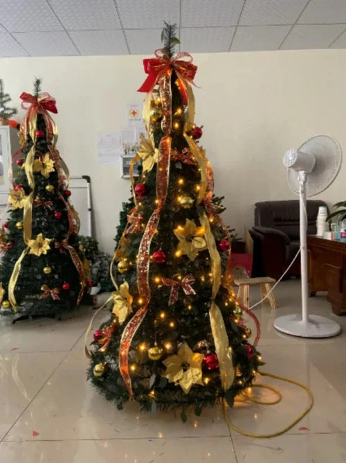Árvore de Natal Retrátil - Fácil instalação, Super elegante & Charmosa (OFERTA DA BLACK) + BRINDE EXCLUSIVO