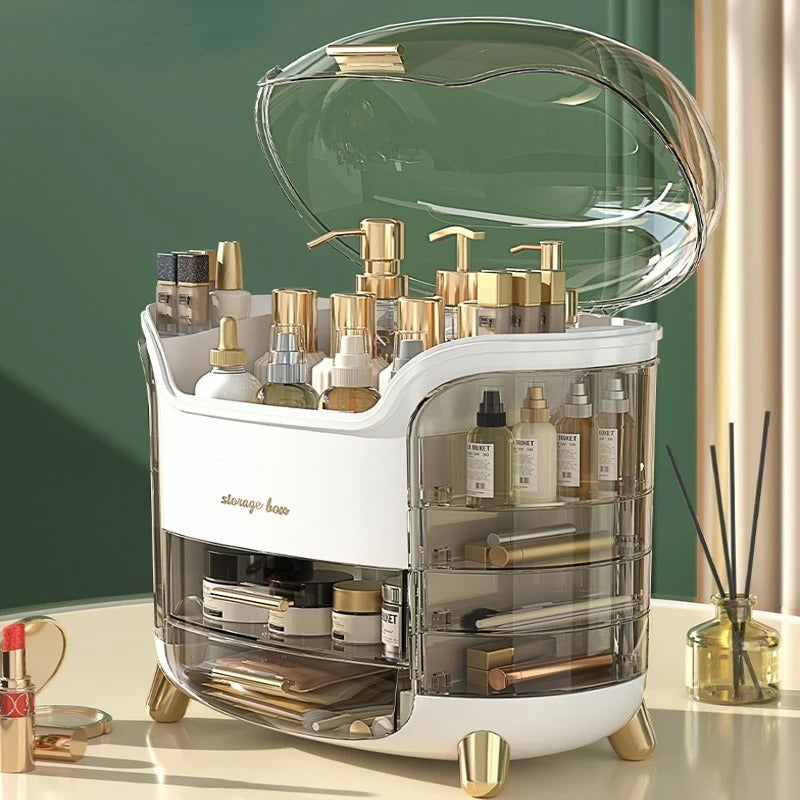 Caixa Organizadora Grande Transparente para Cosméticos e Joias