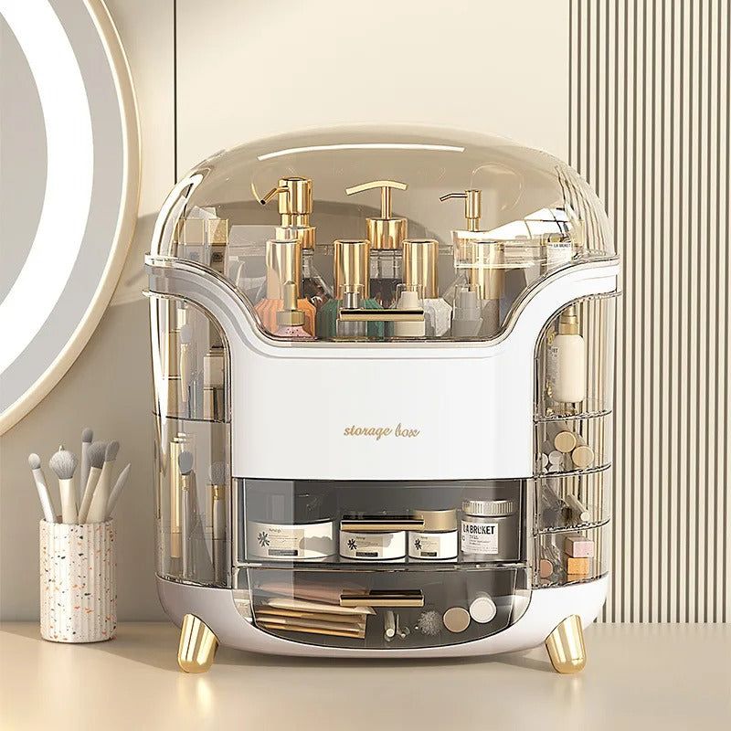 Caixa Organizadora Grande Transparente para Cosméticos e Joias