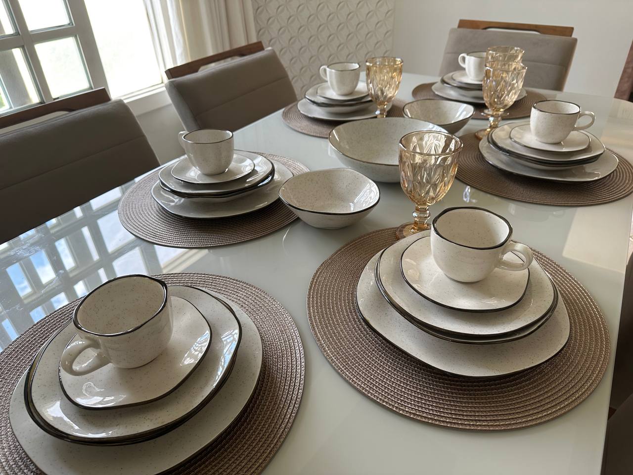 54 Peças Aparelho de Jantar em Porcelana Conjunto de Luxo Oxford® - OFERTA ESPECIAL 13/11