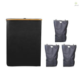 Cesto De Roupa Suja 160L Com Tampa Grande Dobrável 3 Divisórias