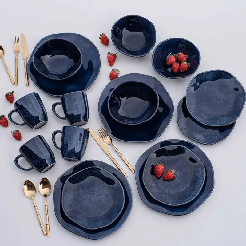 54 Peças Aparelho de Jantar em Porcelana Conjunto de Luxo Safira Oxford® - OFERTA ESPECIAL 13/11