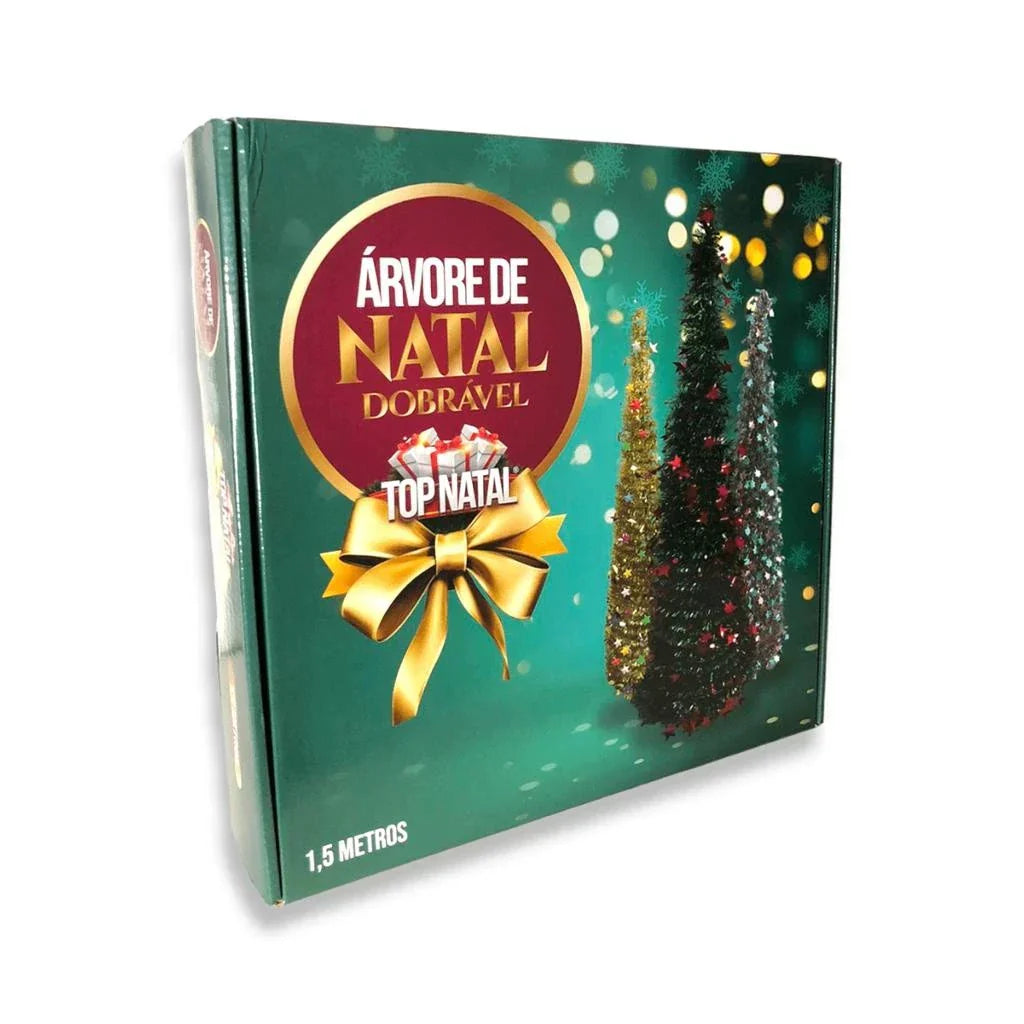 Arvore de Natal Dobravel Decoracao Enfeite Lisa 1,50m