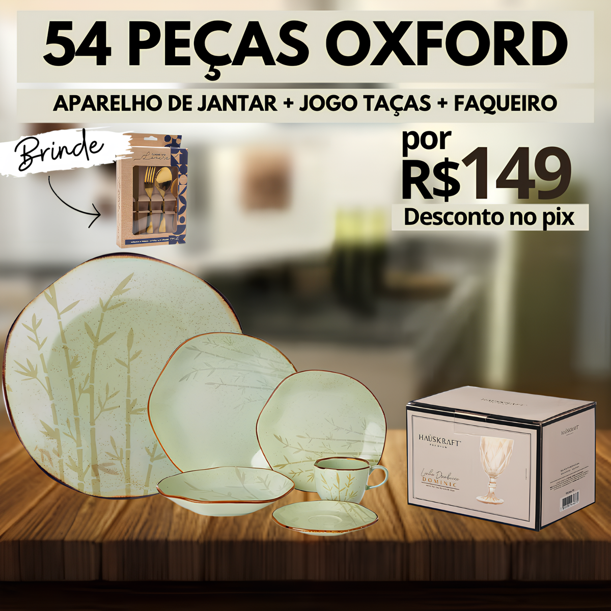 Jogo de Jantar Americano 54 Peças
