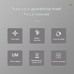 Cesto De Roupa Suja 160L Com Tampa Grande Dobrável 3 Divisórias