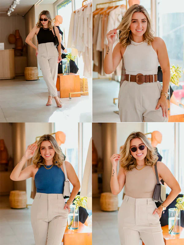 [Compre 3 e Leve 4] Regata Marie - Para Mulheres Elegantes | Queima de Estoque Fevereiro | Últimas 12 Unidades Disponíveis