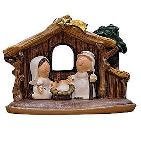 Cabana Presépio tema infantil resina importada 10cm