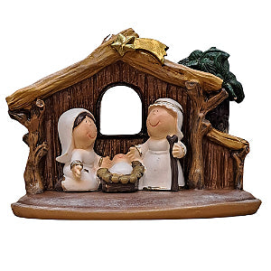 Cabana Presépio tema infantil resina importada 10cm