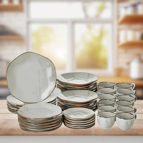 Peças de Jantar em Porcelana Conjunto de Luxo - OFERTA POR TEMPO LIMITADO
