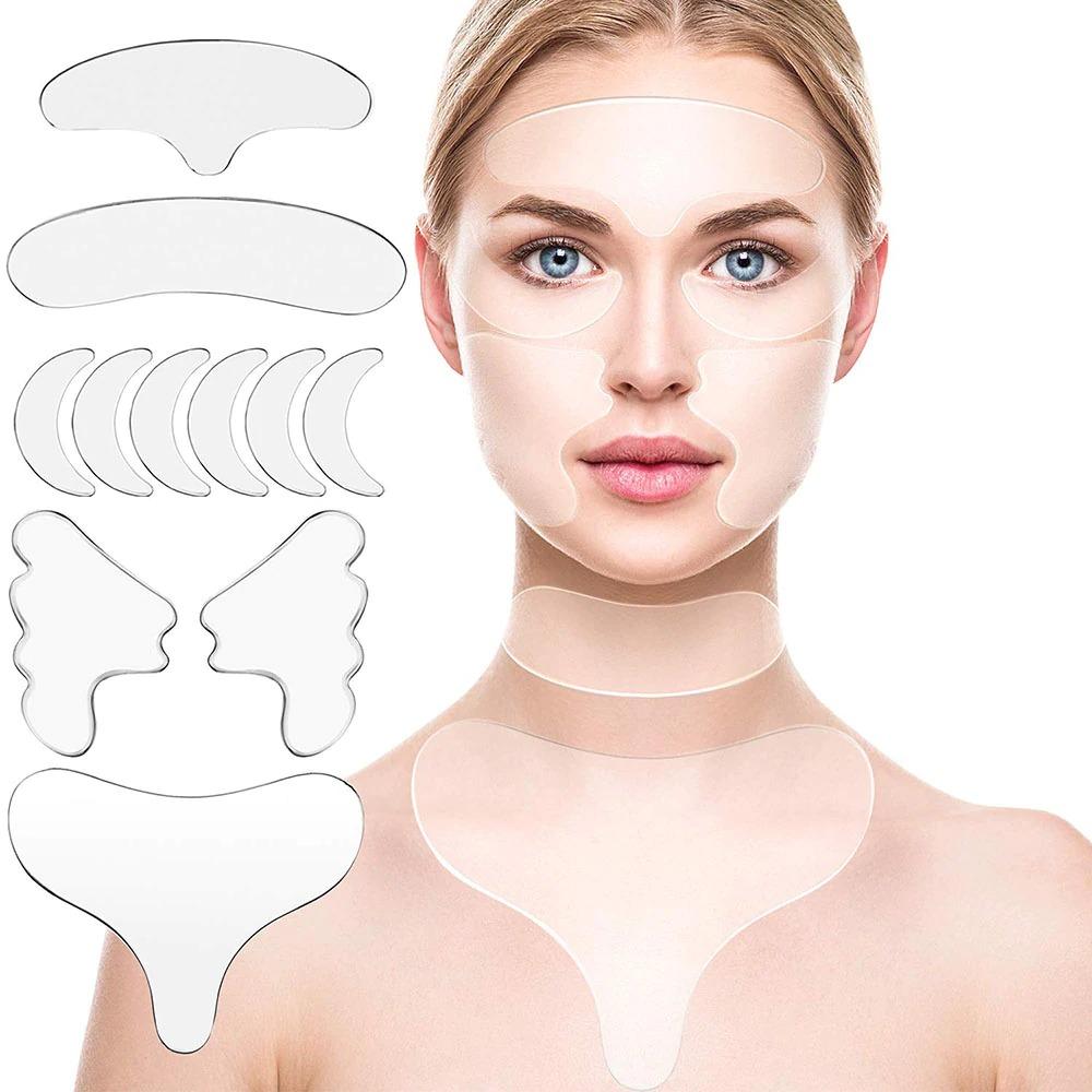Set 11 Plasturi din Silicon pentru tratament facial Anti-Rid PANDERA