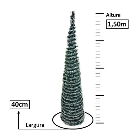 Arvore de Natal Dobravel Decoracao Enfeite Lisa 1,50m