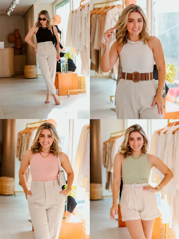 [Compre 3 e Leve 4] Regata Marie - Para Mulheres Elegantes | Queima de Estoque Fevereiro | Últimas 12 Unidades Disponíveis