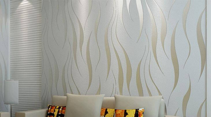 Papel de Parede Elegância Abstrata em Relevo 3D