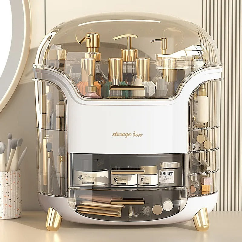 Caixa Organizadora Grande Transparente para Cosméticos e Joias